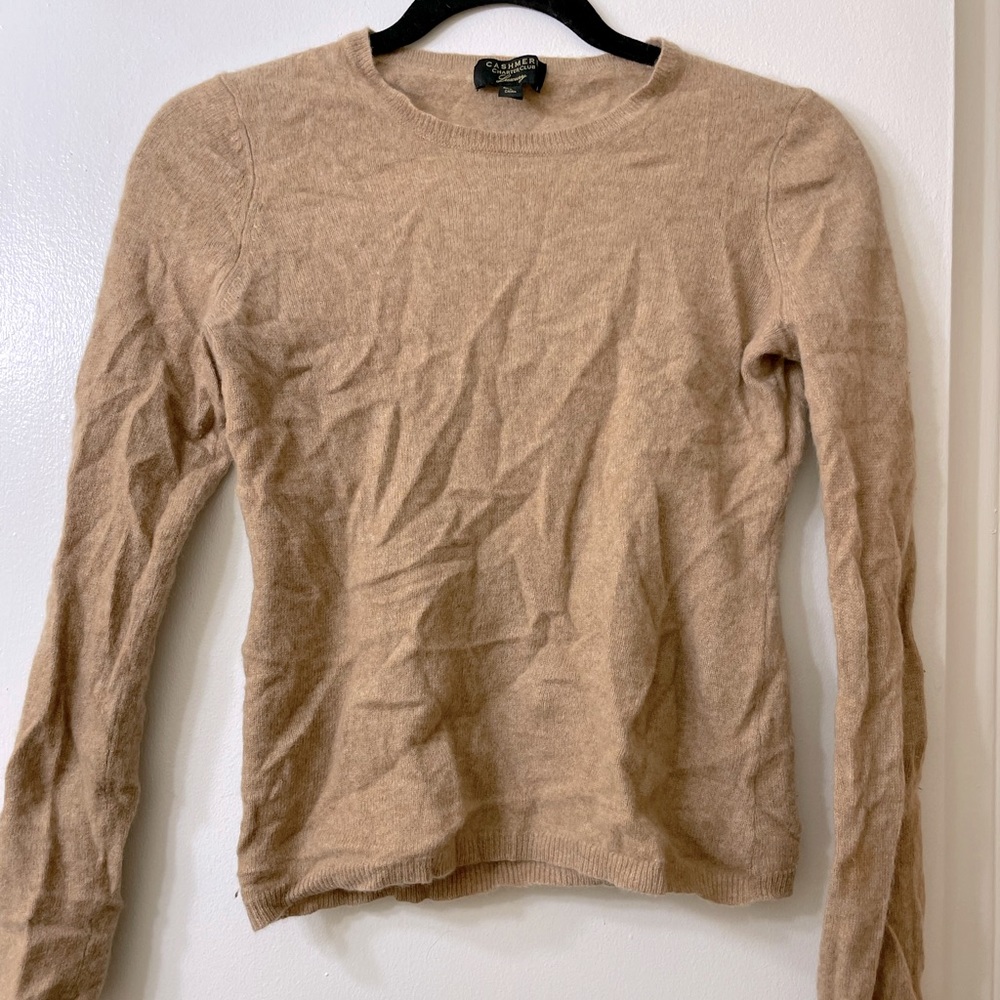 Tan Cashmere Sweater (size Small)